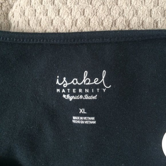 Isabel Black Short Sleeve knit Maternity Dress Size XL - Picture 4 of 15
